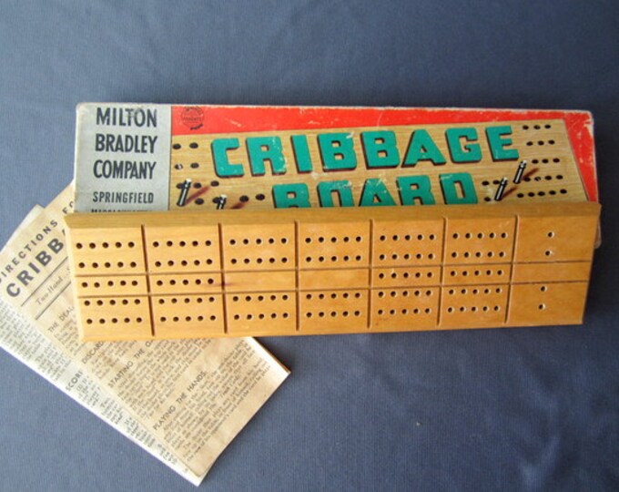 Vintage Cribbage Game in Original Box Etsy