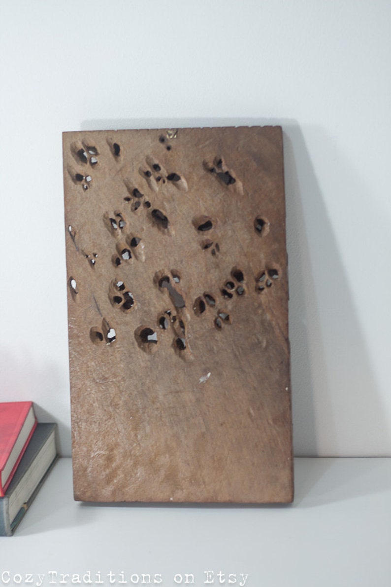 Wall Hanging Wooden Panel Vintage Bali Carved Wood Wall Etsy