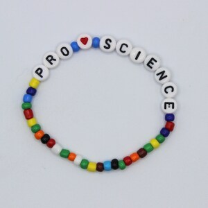 Pro Science | Women&#39;s Rights | My Body My Choice | Feminist | Activist | Bead Bracelet