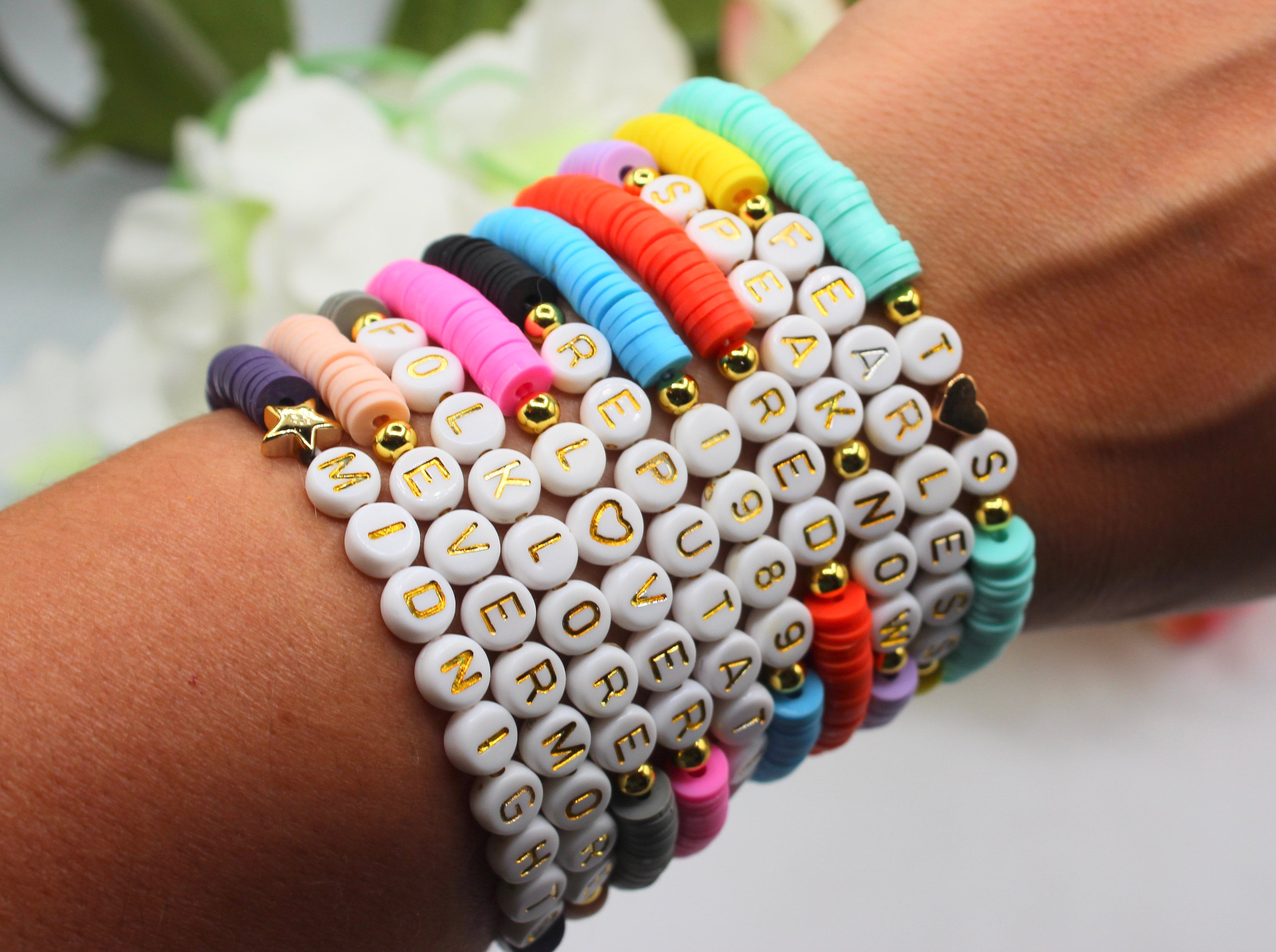 テイラースウィフト ライブ TheErasTour2023 グッズ ブレスレット Set of 10 Taylor Swift Eras Tour Swiftie Heishi Bead Bracelet Set