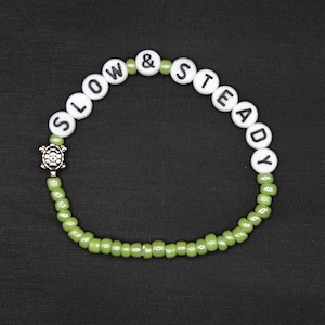 CUSTOMIZE Your OWN Slow & Steady RUN 5K 10K Half Marathon Marathon Race Running Bead Bracelet