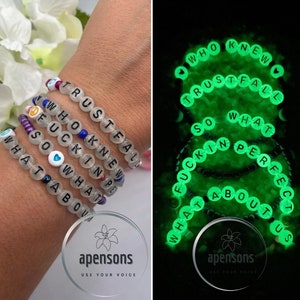 GLOW in the DARK Set of 5 P!NK Concert Tour Seed Bead Bracelet Set