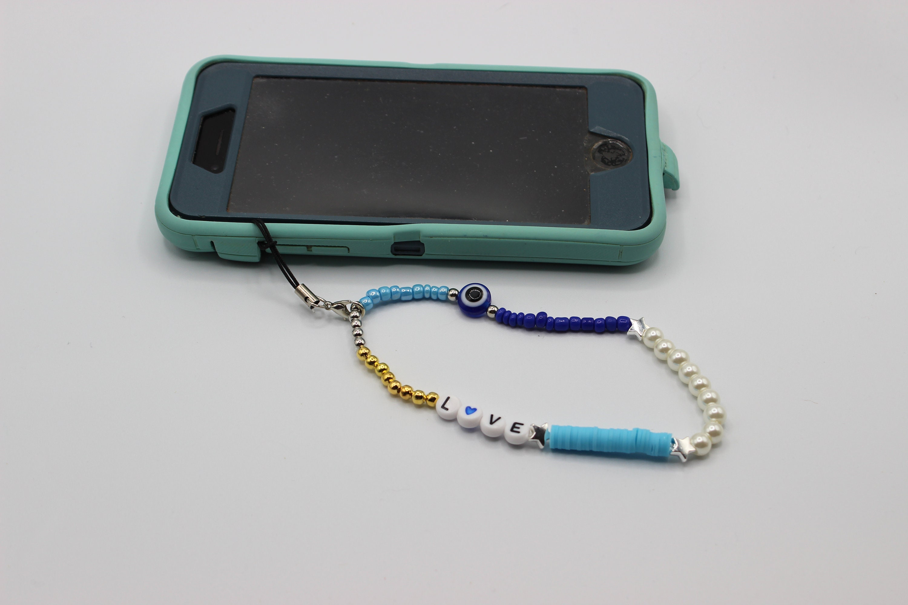 Phone Chain BLUE Phone String Customized Phone Charm Etsy
