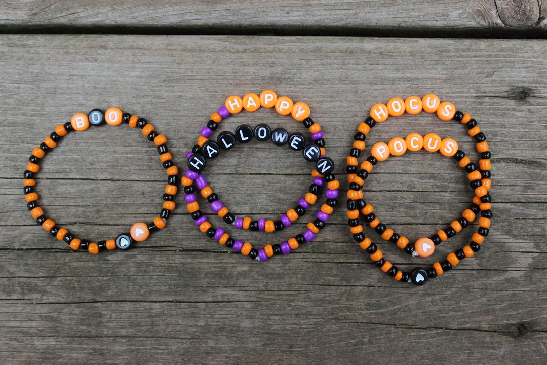 Happy Halloween Hocus Pocus Boo Beaded Bracelets - Etsy