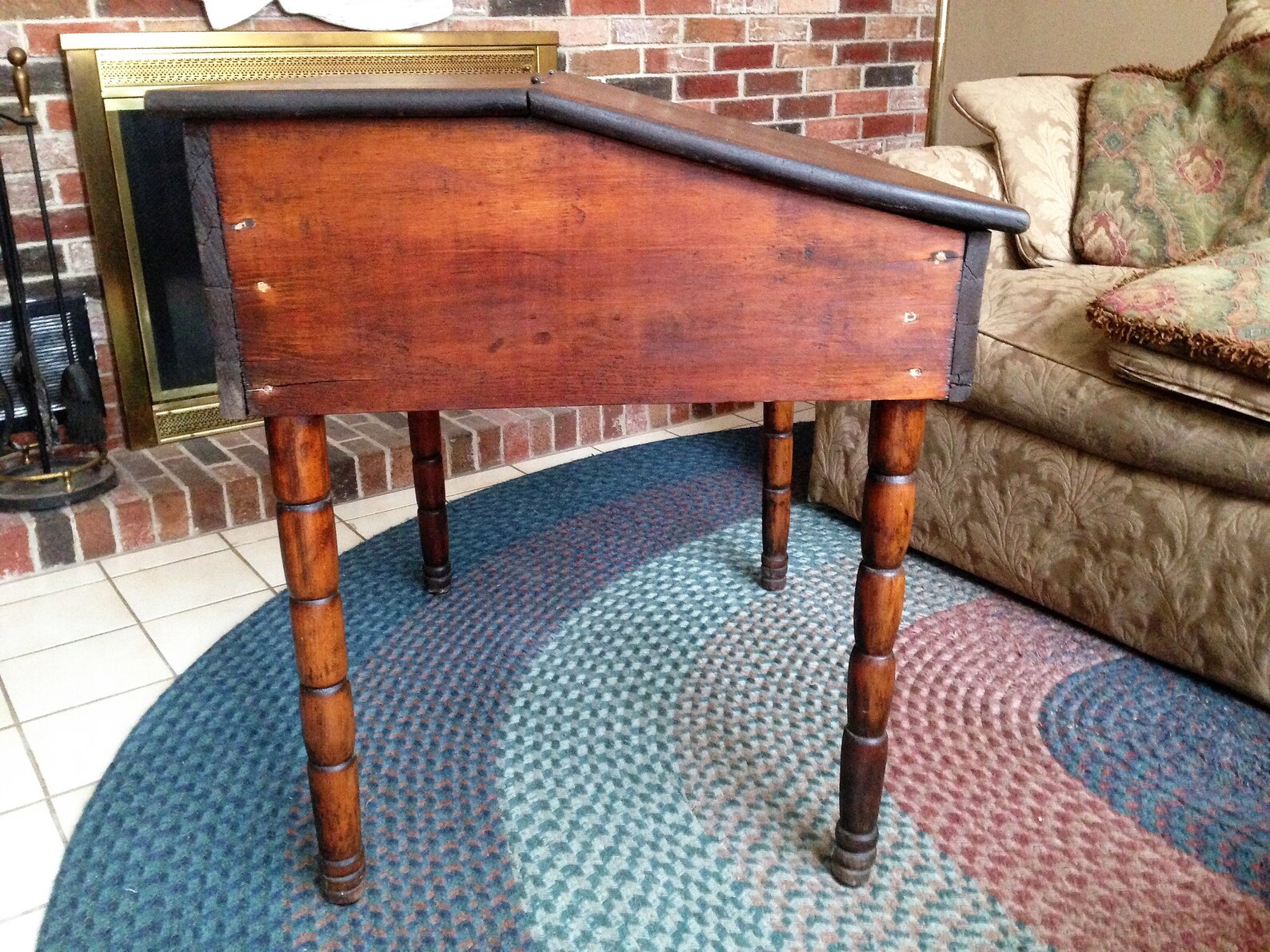 Early Primitive Slant Top Secretary Desk Etsy