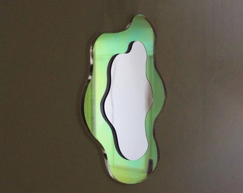 XL Wiggly life Reflector Large and X-Large - wavy acrylic mirror wiggly mirror amorphic mirror retro mirror retro object funky mirror