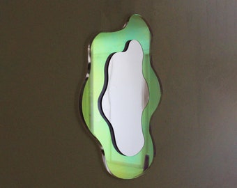 XL Wiggly life Reflector Large and X-Large - wavy acrylic mirror wiggly mirror amorphic mirror retro mirror retro object funky mirror