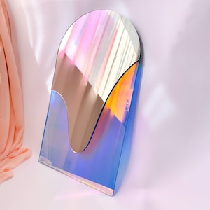 Liquid Arch Reflector - wavy acrylic mirror arch mirror amorphic mirror retro mirror retro object