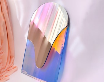 Liquid Arch Reflector - wavy acrylic mirror arch mirror amorphic mirror retro mirror retro object