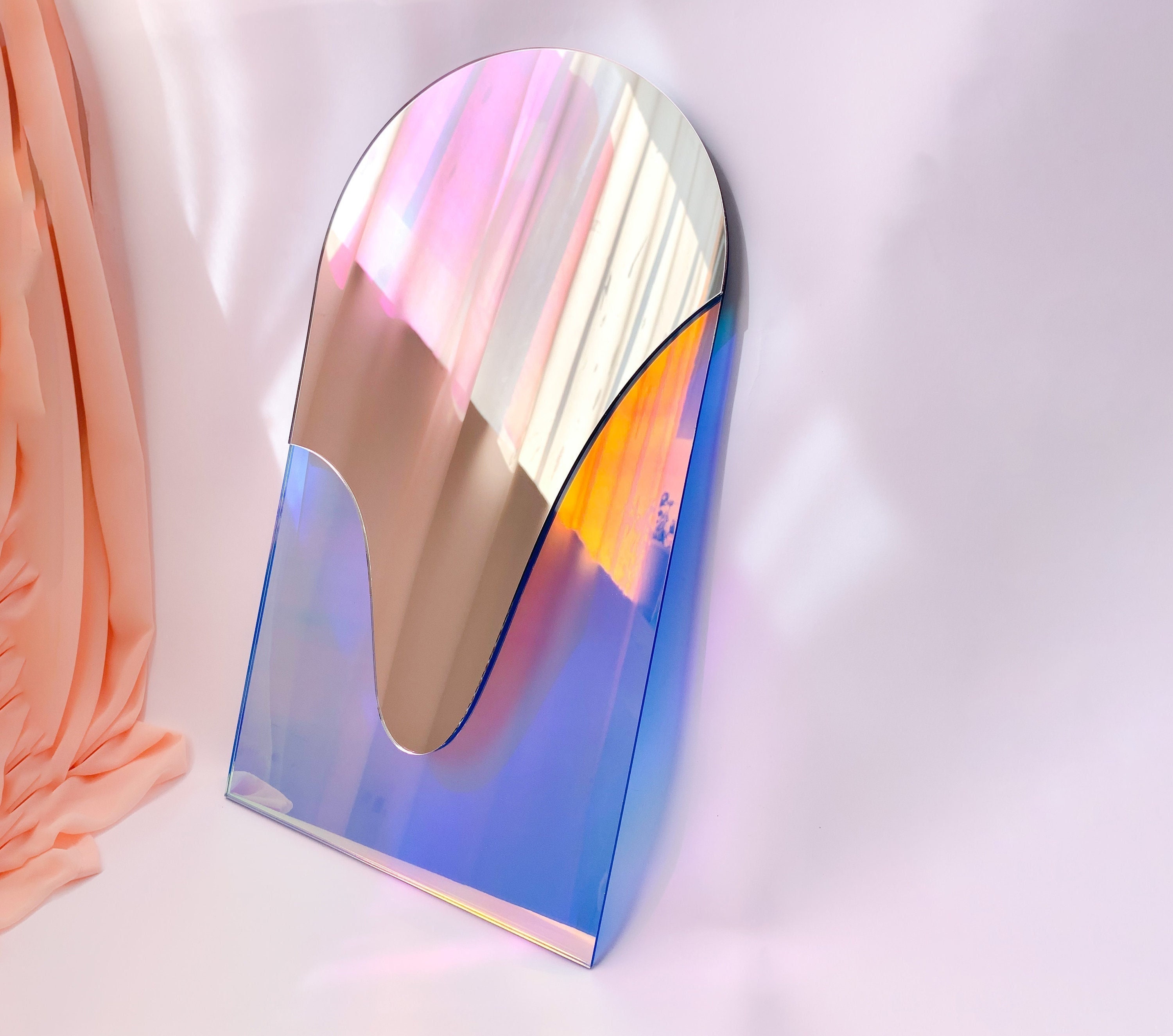 Liquid Arch Reflector - wavy acrylic mirror arch mirror amorphic mirror retro mirror retro object