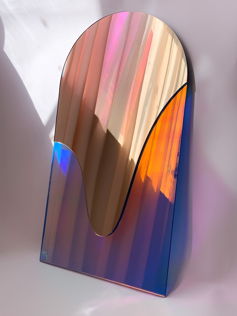 Reflector de arco líquido espejo acrílico ondulado espejo de arco espejo amorfo espejo retro objeto retro imagen 7