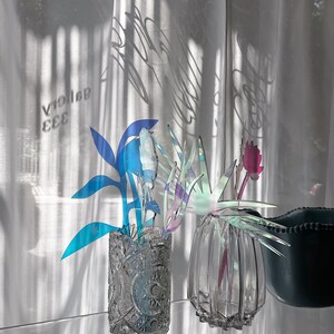 Exotic Future Flowers objects d'art, decorative flowers, acrylic bouquet, iridescent home decore, retro romantic exotic, funky homeware image 3