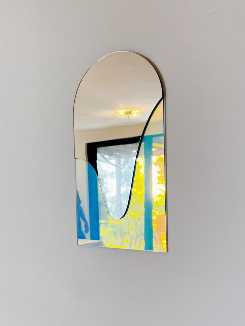 Reflector de arco líquido espejo acrílico ondulado espejo de arco espejo amorfo espejo retro objeto retro imagen 2