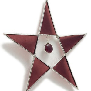 Stained Glass Star with Glass Nugget