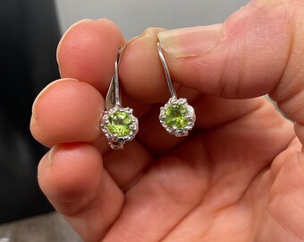 Sterling silver Peridot earrings