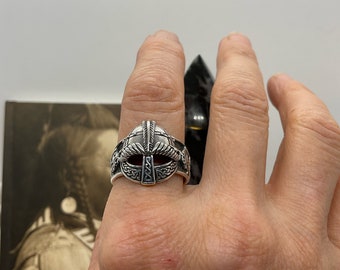 Sterling silver Viking Helmet ring