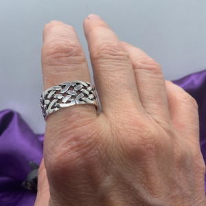 Sterling silver Celtic Weave Band Ring