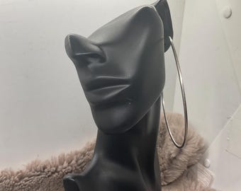 Large Sterling Silver Hoops