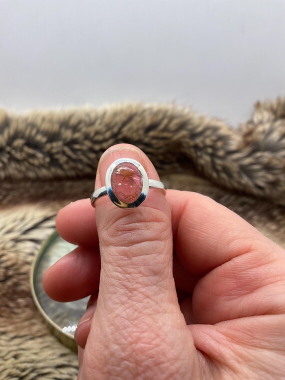 ち*ん様 ピンクトルマリン　シンプルリング ピンクトルマリン マーキスカット 7×4 シルバーSV925リング 指輪