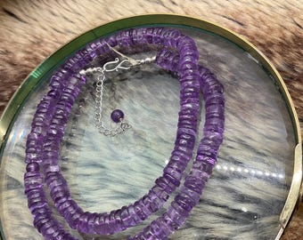 Amethyst adjustable bead Necklace