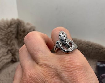 Sterling silver snake ring