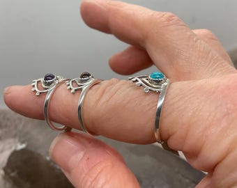 Bohemian Gothic Multistone Rings