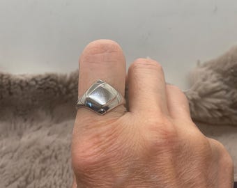 Sterling silver Art Nouveau/Retro inspired Ring