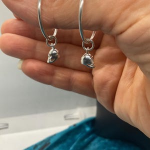 Sterling Silver Skull Hoop Earrings