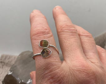 Adjustable Watermelon tourmaline ring