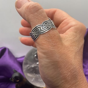 Sterling silver weave Celtic Band Ring