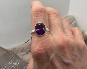 Stunning Amethyst, Adjustable ring