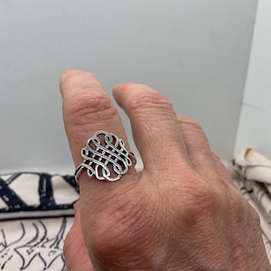 Sterling silver Celtic Swirl Weave & infinity Ring