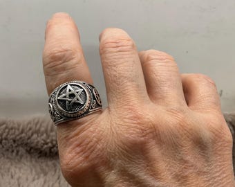Sterling silver pentagram Ring 2