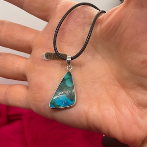 Chrysomala ( Chrysocolla and Malachite) pendant.