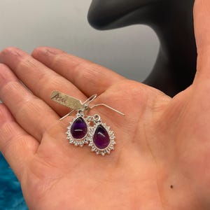 Amethyst Filligree drop earrings