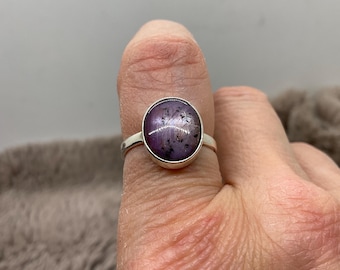 sterling silver with star ruby ring