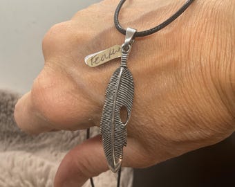 Sterling silver Feather  Pendant.