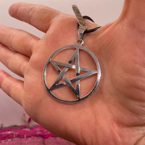 Large Sterling Silver Pentagram pendant