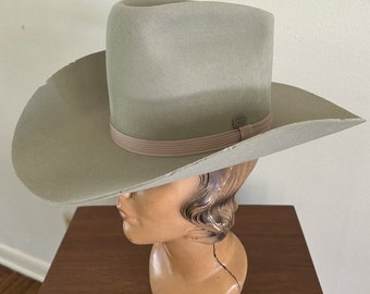 RESISTOL 5 STAR BEAVER ウエスタンハット vintage Vintage Resistol Cowboy Hat 6 3/4 Black Felt 4x Beaver Quicksilver