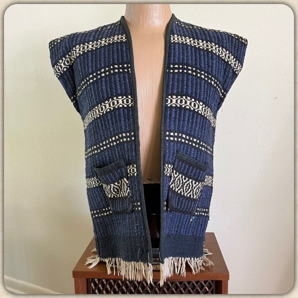 Mexican Blanket Motorcycle Vest Etsy
