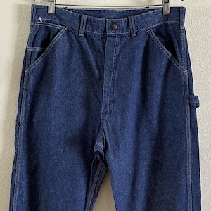 Vintage 70s Sears Carpenter Jeans: Denim Workwear Pants Made in USA (W35 L30.5)