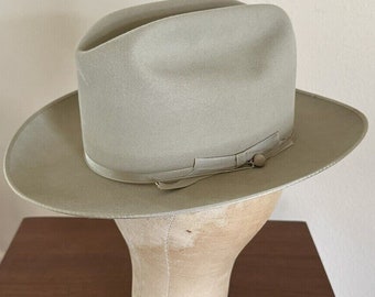 1960s Stetson 3x Beaver OPEN ROAD 7 1/8 Long OVAL Hat Fedora 1960s Stetson 3x Beaver OPEN ROAD 7 1/8 Long OVAL Hat Fedora