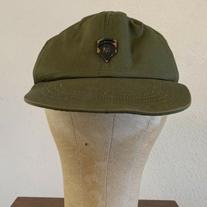Vintage 70s OG 106 Sateen Utility Cap - Vietnam War Era (Size 7 1/8)
