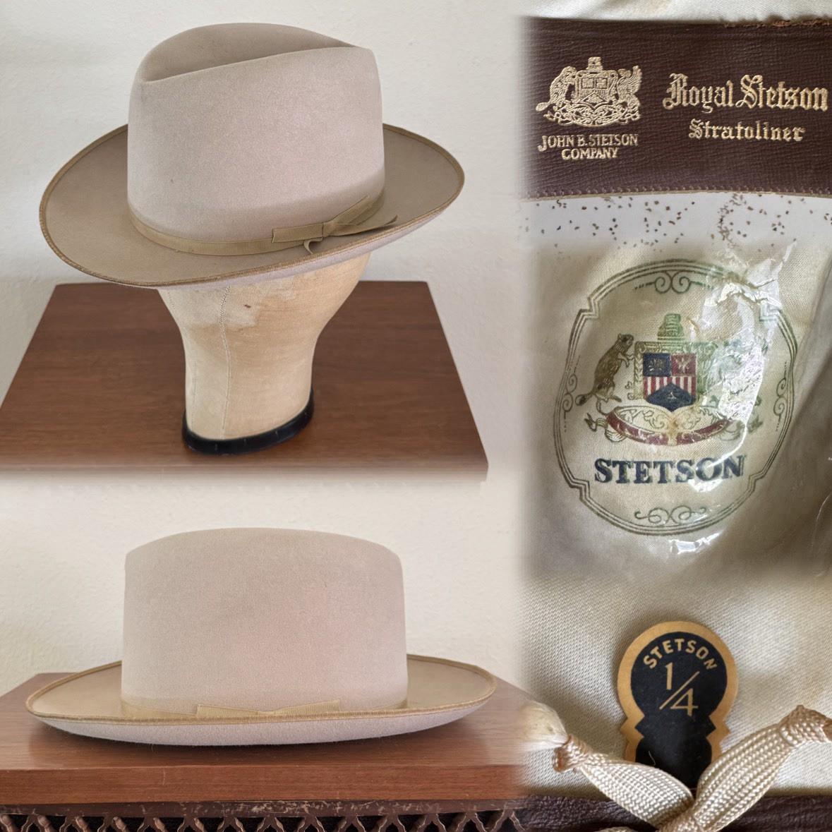 帽子 VINTAGE STETSON Stratoliner 7 1/4 58cm Stratoliner Special Edition Fur Felt Hat STETSON | Henri