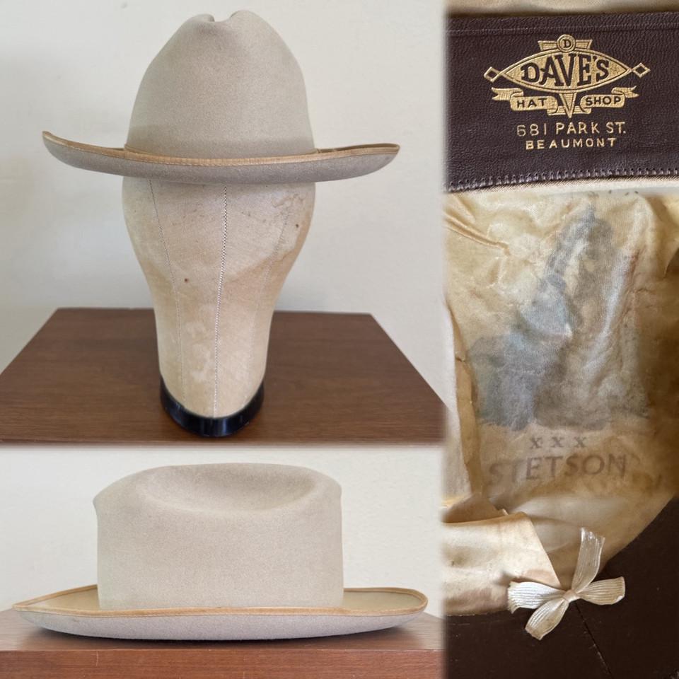 帽子 vintage STETSON OPEN ROAD 3XBEAVER 7 1/4 VTG Stetson 3x Beaver Silver Belly Open Road Rancher Cowboy