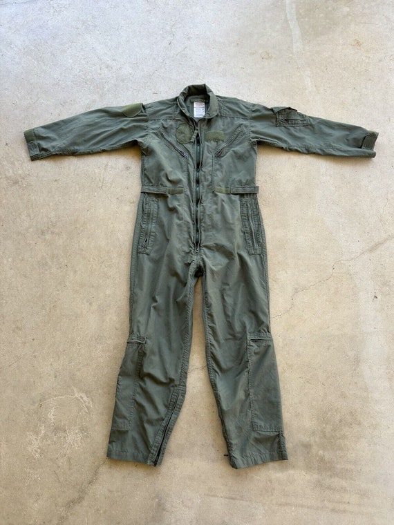 1990s USAF Flight Suit Coveralls 42 Regular Summer Fl… Gem
