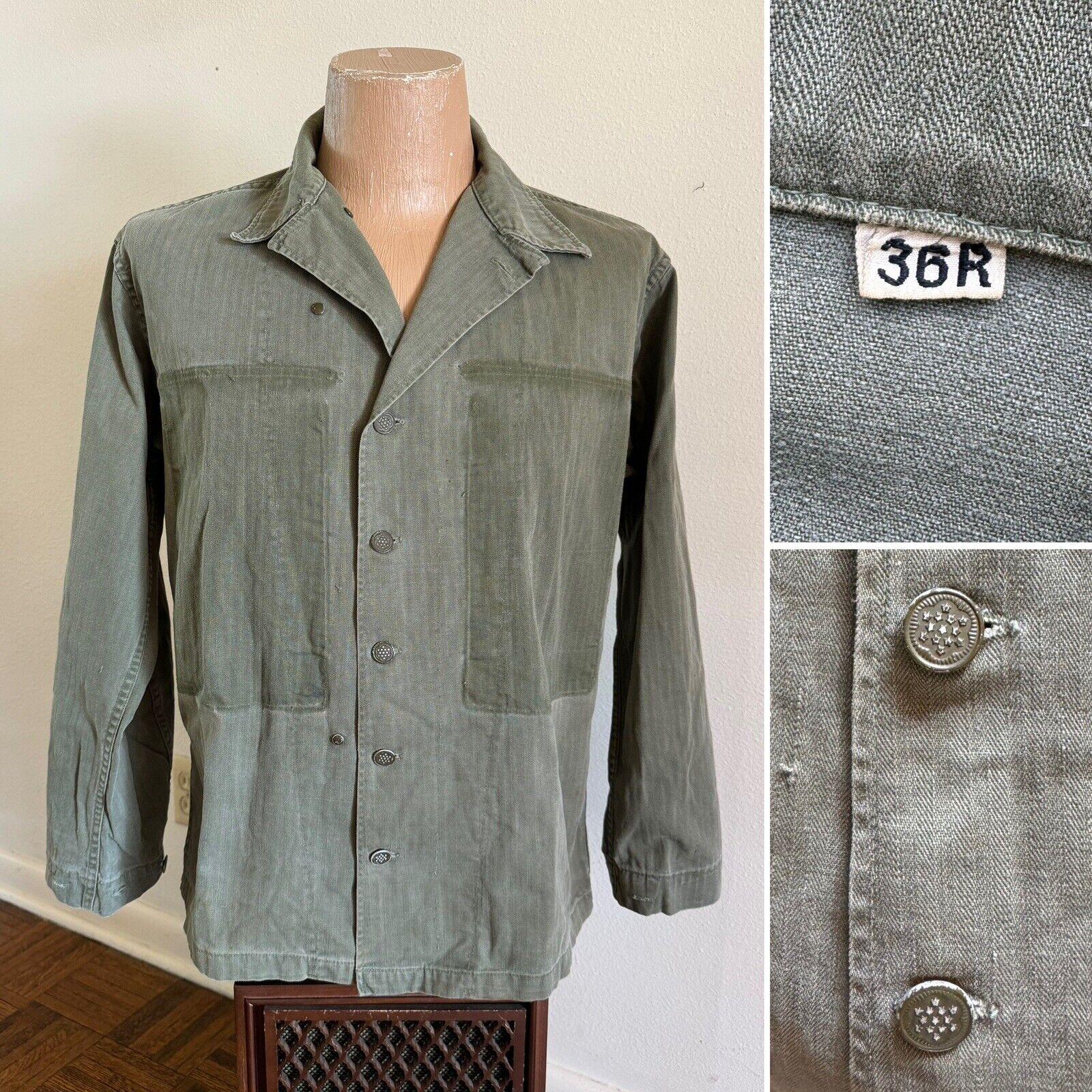 30’s HBT shop coat Re:make Universal Overall HBT Shop Coat / Brown – Front General Store