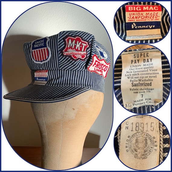 60s PENNEYS Big Mac PAY DAY Engineer Cap Railroad