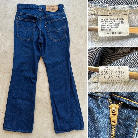 1980 Levis 517 Denim Jeans W 30 L 28 Orange Tab 8… - image 2