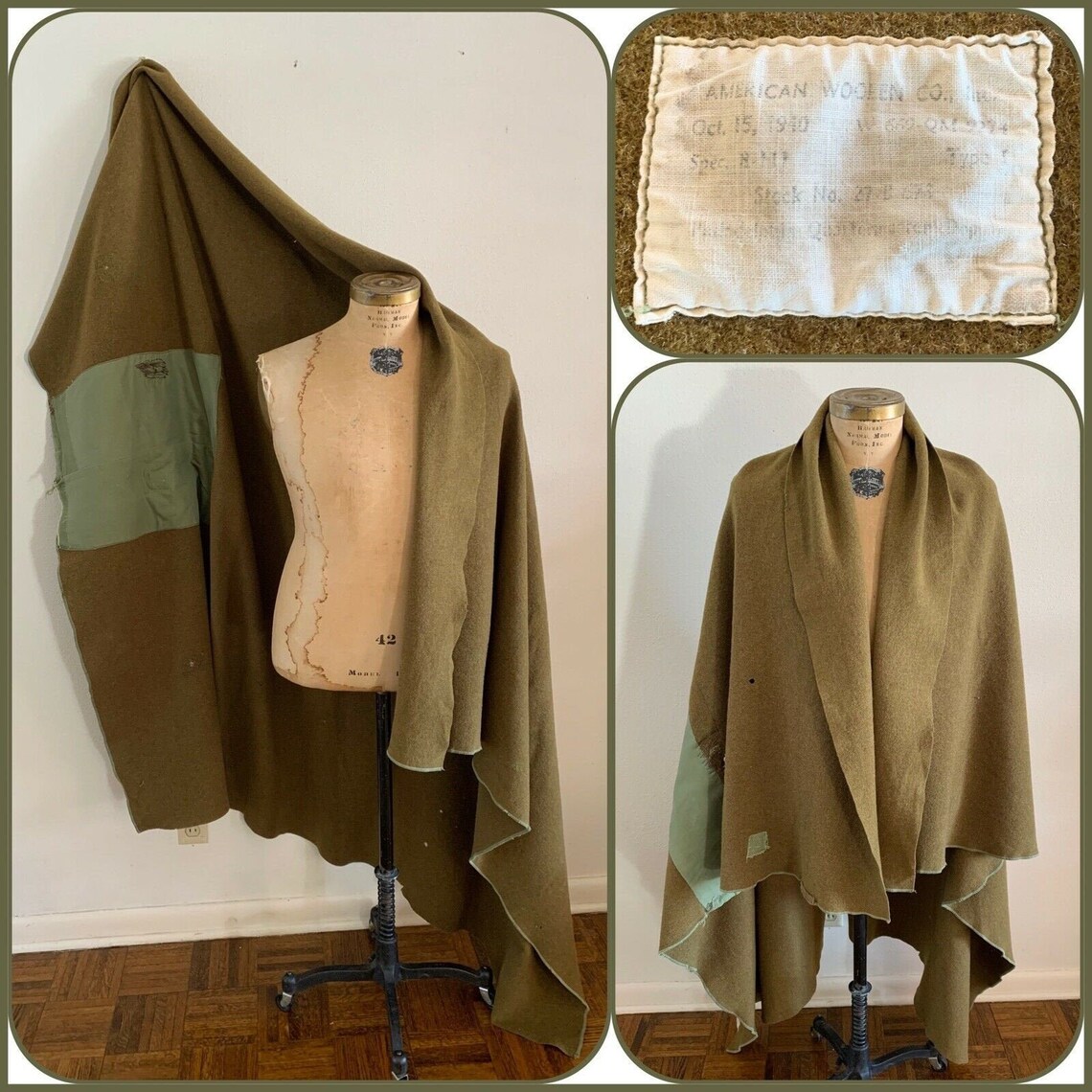WWII 1940 Wool ARMY Blanket Military American Woolen Co Etsy